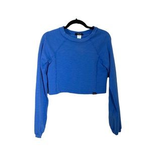 NUX Cropped Crewneck Sweatshirt in Royal Blue